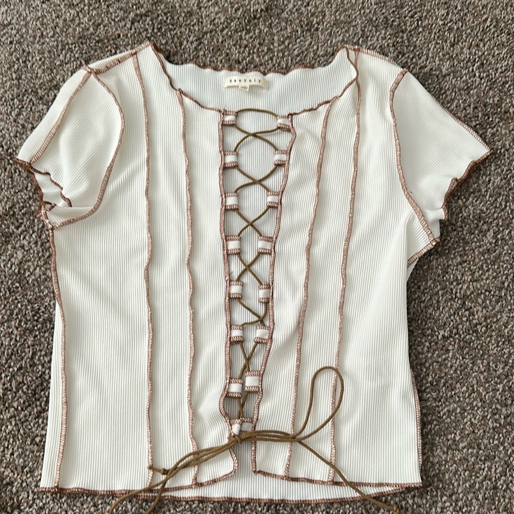 Boutique lace up tshirt